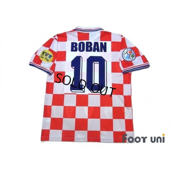 Photo2: Croatia 1996 Home Shirt #10 Boban UEFA Euro 1996 Patch/Badge UEFA Fair Play Patch/Badge