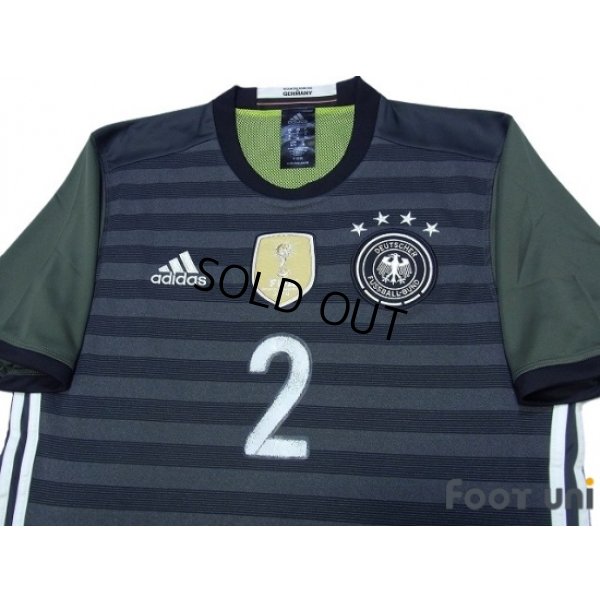 Photo3: Germany 2016 Away Reversible Shirt #2 Mustafi FIFA World Champions 2014 Patch/Badge