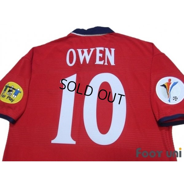 Photo4: England 2000 Away Shrit #10 Owen UEFA Euro 2000 Patch/Badge UEFA Fair Play Patch/Badge