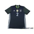 Photo1: Germany 2016 Away Reversible Shirt #2 Mustafi FIFA World Champions 2014 Patch/Badge (1)