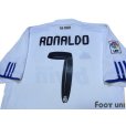 Photo4: Real Madrid 2010-2011 Home Shirt #7 Ronaldo LFP Patch/Badge