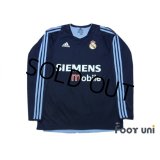 Real Madrid 2003-2004 Away Authentic L/S Shirt #5 Zidane