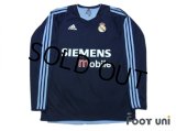 Real Madrid 2003-2004 Away Authentic L/S Shirt #5 Zidane
