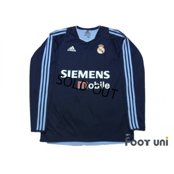 Photo1: Real Madrid 2003-2004 Away Authentic L/S Shirt #5 Zidane