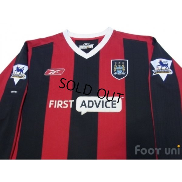Photo3: Manchester City 2003-2005 Away Long Sleeve Shirt #8 Fowler Barclaycard Premiership Patch/Badge