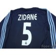 Photo4: Real Madrid 2003-2004 Away Authentic L/S Shirt #5 Zidane (4)