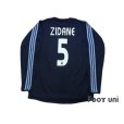 Photo2: Real Madrid 2003-2004 Away Authentic L/S Shirt #5 Zidane (2)
