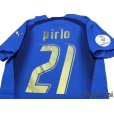 Photo4: Italy 2006 Home Shirt #21 Pirlo UEFA EURO 2008 Qualifiers Patch/Badge (4)