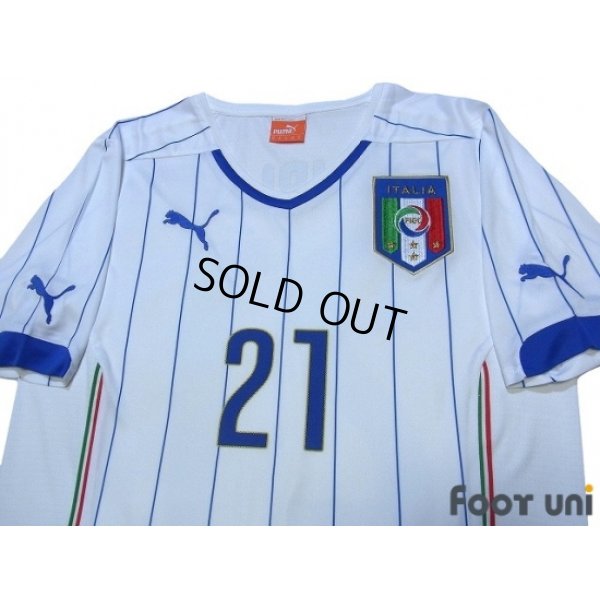 Photo3: Italy 2014 Away Shirt #21 Pirlo