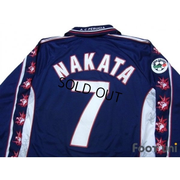Photo4: Perugia 1999-2000 3RD Long Sleeve Shirt #7 Nakata Lega Calcio Patch/Badge