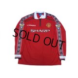 Manchester United 1998-2000 Home Long Sleeve Shirt #7 Beckham Premier League Champion 1998-1999 Gold Patch / Badge w/tags 