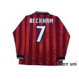 Photo2: England 1998 Away Long Sleeve Shirt #7 Beckham (2)