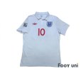 Photo1: England 2010 Home Shirt #10 Rooney South Africa FIFA World Cup 2010 Patch/Badge (1)