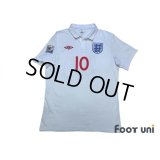 England 2010 Home Shirt #10 Rooney South Africa FIFA World Cup 2010 Patch/Badge