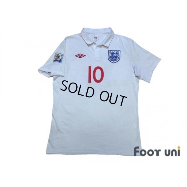 Photo1: England 2010 Home Shirt #10 Rooney South Africa FIFA World Cup 2010 Patch/Badge