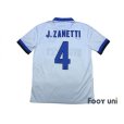 Photo2: Inter Milan 2013-2014 Away Shirt #4 Javier Zanetti (2)