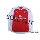 Arsenal 2015-2016 Home Long Sleeve Shirt #24 Bellerin