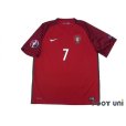 Photo1: Portugal Euro 2016 Home Shirt #7 Ronaldo UEFA Euro 2016 Patch/Badge Respect Patch/Badge w/tags (1)