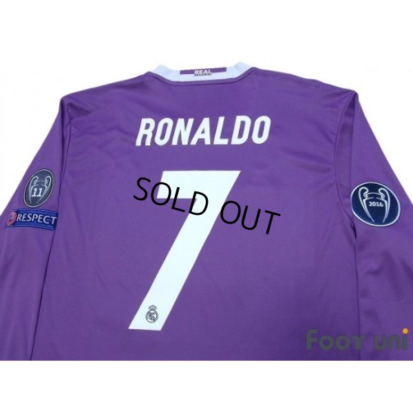 Photo4: Real Madrid 2016-2017 Away Long Sleeve Shirt #7 Ronaldo w/tags