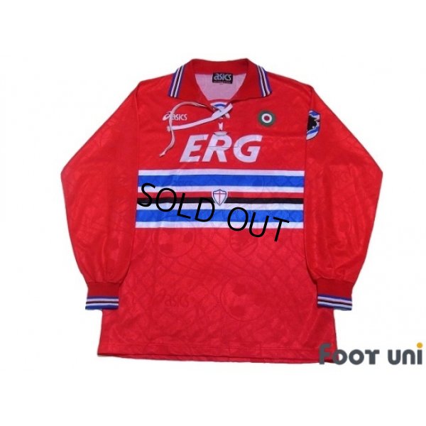 Photo1: Sampdoria 1994-1995 Away Long Sleeve Shirt Coppa Italia Patch/Badge