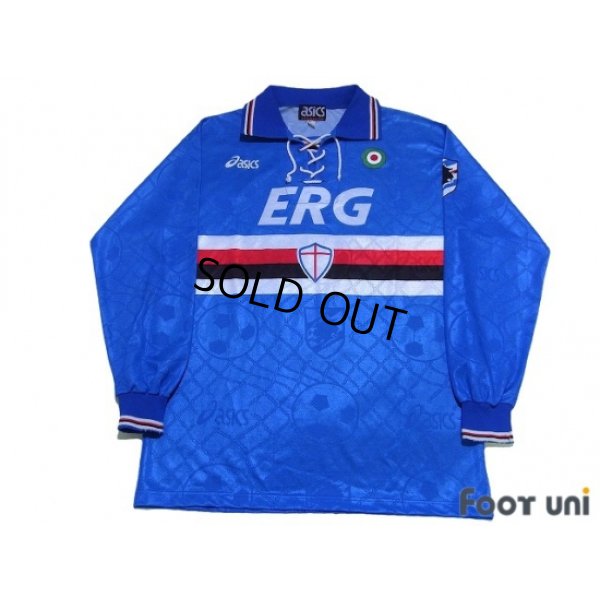 Photo1: Sampdoria 1994-1995 Home Long Sleeve Shirt #10