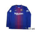 Photo1: FC Barcelona 2017-2018 Home Long Sleeve Shirt La Liga Patch/Badge (1)