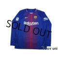 FC Barcelona 2017-2018 Home Long Sleeve Shirt La Liga Patch/Badge