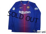 FC Barcelona 2017-2018 Home Long Sleeve Shirt La Liga Patch/Badge