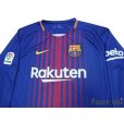 Photo3: FC Barcelona 2017-2018 Home Long Sleeve Shirt La Liga Patch/Badge