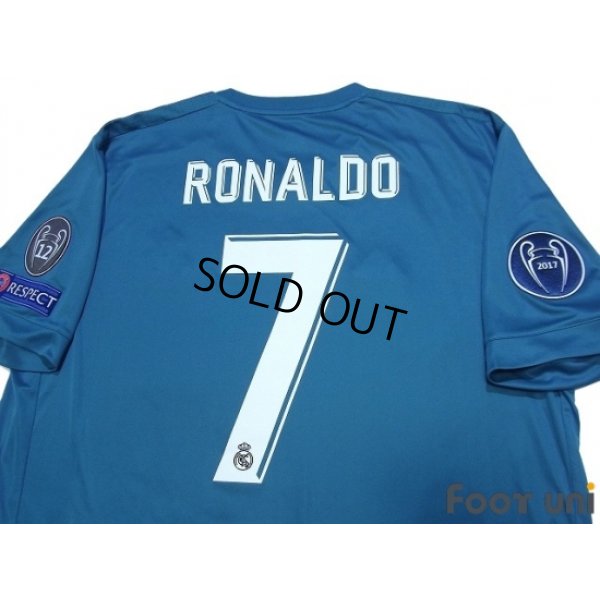 Photo4: Real Madrid 2017-2018 3rd Shirt #7 Ronaldo UEFA Champions League Trophy Patch/Badge-12