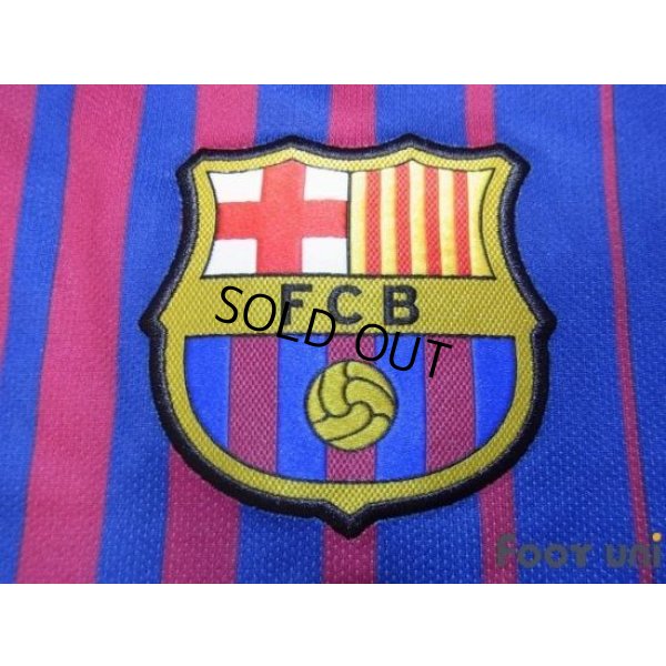 Photo5: FC Barcelona 2017-2018 Home Long Sleeve Shirt La Liga Patch/Badge