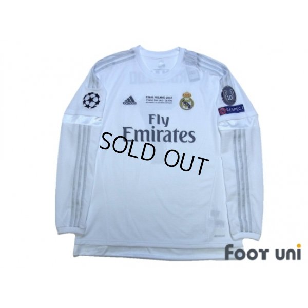 Photo1: Real Madrid 2015-2016 Home Long Sleeve Shirt #7 Ronaldo w/tags