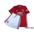 Photo1: Manchester United 2016-2017 Home Authentic Shirt and Shorts Set #9 Ibrahimovic Premier League Patch/Badge (1)