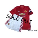 Manchester United 2016-2017 Home Authentic Shirt and Shorts Set #9 Ibrahimovic Premier League Patch/Badge