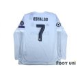 Photo2: Real Madrid 2015-2016 Home Long Sleeve Shirt #7 Ronaldo w/tags (2)