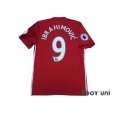 Photo2: Manchester United 2016-2017 Home Authentic Shirt and Shorts Set #9 Ibrahimovic Premier League Patch/Badge (2)