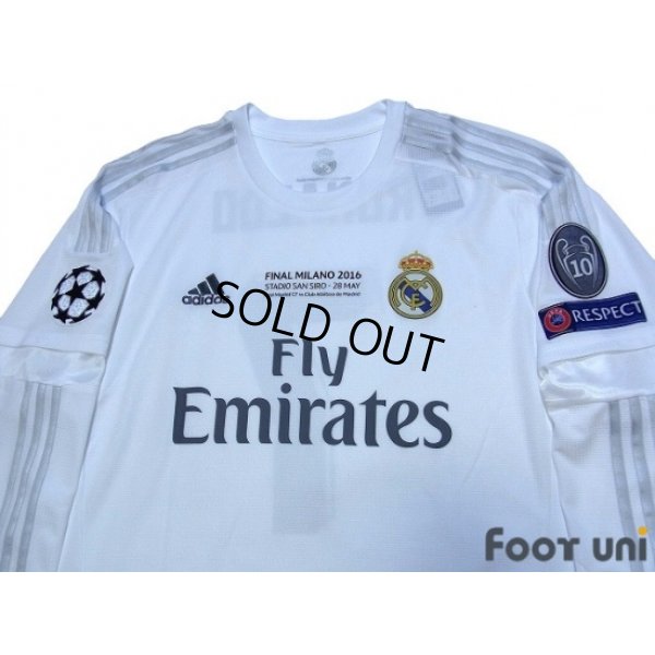 Photo3: Real Madrid 2015-2016 Home Long Sleeve Shirt #7 Ronaldo w/tags