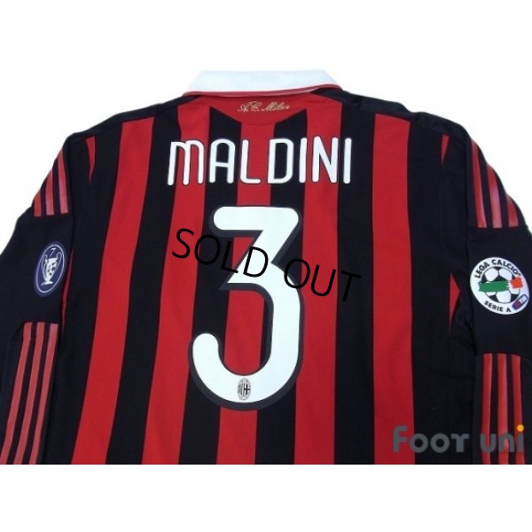 Photo4: AC Milan 2009-2010 Home Player Long Sleeve Shirt #3 Maldini w/tags