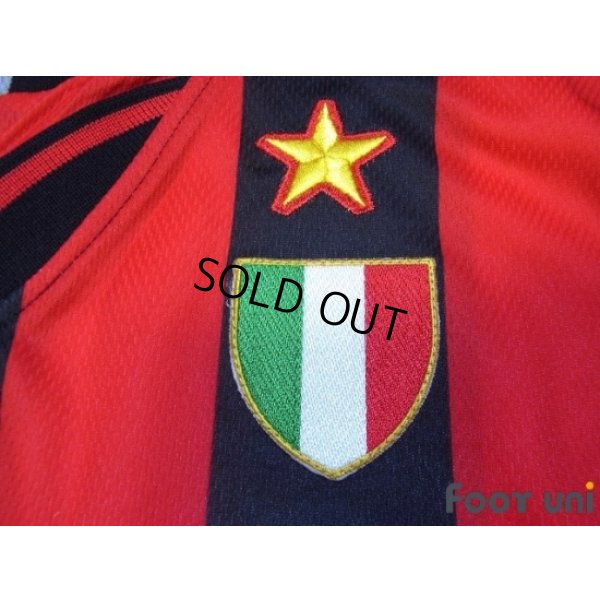 Photo7: AC Milan 1996-1997 Home Long Sleeve Shirt #18 Baggio Scudetto Patch/Badge