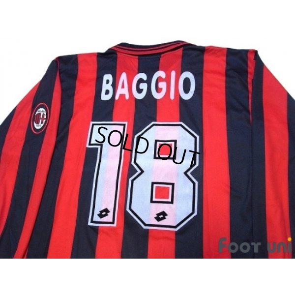Photo4: AC Milan 1996-1997 Home Long Sleeve Shirt #18 Baggio Scudetto Patch/Badge