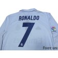 Photo5: Real Madrid 2016-2017 Home Long Sleeve Shirt and Shorts Set #7 Ronaldo LFP Patch/Badge