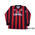 Photo1: AC Milan 1996-1997 Home Long Sleeve Shirt #18 Baggio Scudetto Patch/Badge (1)