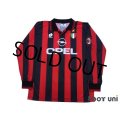 AC Milan 1996-1997 Home Long Sleeve Shirt #18 Baggio Scudetto Patch/Badge