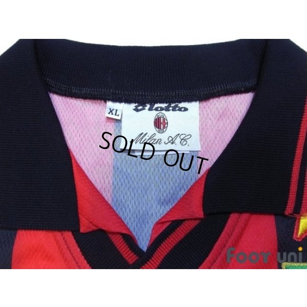 Photo5: AC Milan 1996-1997 Home Long Sleeve Shirt #18 Baggio Scudetto Patch/Badge