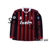 AC Milan 2009-2010 Home Player Long Sleeve Shirt #3 Maldini w/tags