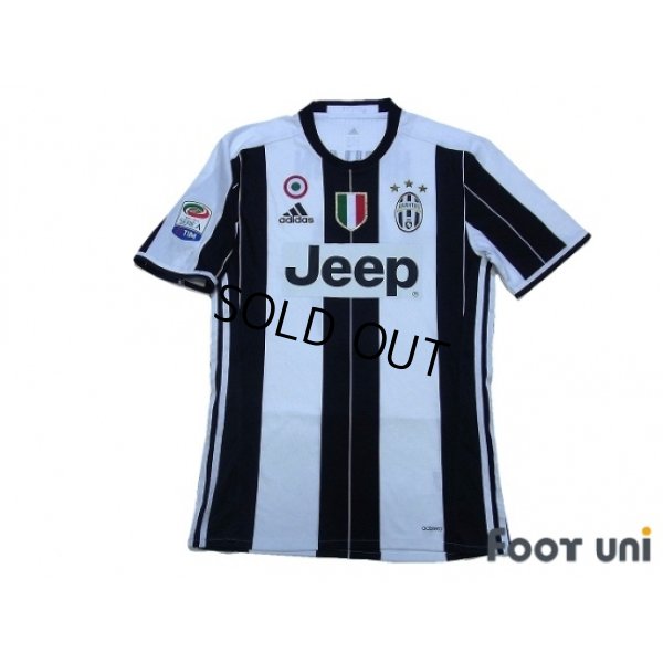 Photo1: Juventus 2016-2017 Home Authentic Shirt  #9 Higuain Serie A Tim Patch/Badge