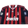 Photo3: AC Milan 2009-2010 Home Player Long Sleeve Shirt #3 Maldini w/tags (3)