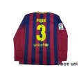 Photo3: FC Barcelona 2013-2014 Home Long Sleeve Shirt and Shorts Set #3 pique LFP Patch/Badge (3)