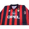 Photo3: AC Milan 1996-1997 Home Long Sleeve Shirt #18 Baggio Scudetto Patch/Badge