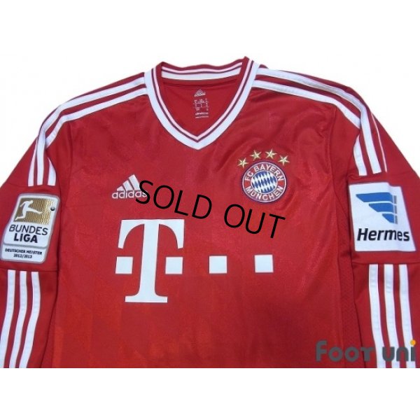 Photo3: Bayern Munchen 2013-2014 Home Long Sleeve Shirt #7 Ribery Bundesliga Patch/Badge Hermes Patch/Badge